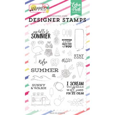 Echo Park Clear Stamps Best Summer Ever - Hello To Summer